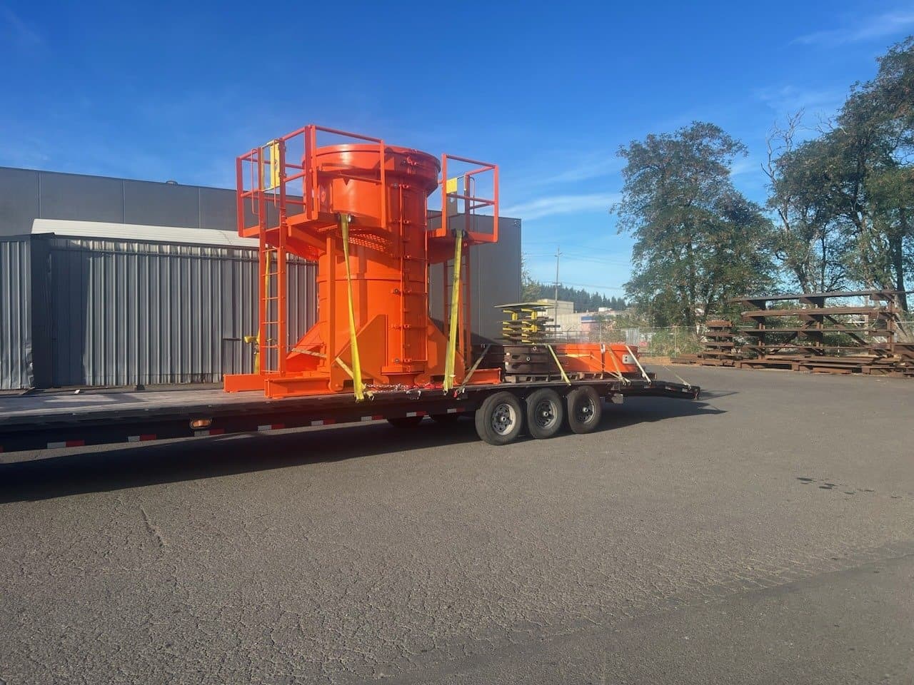 Over-height load on hot shot