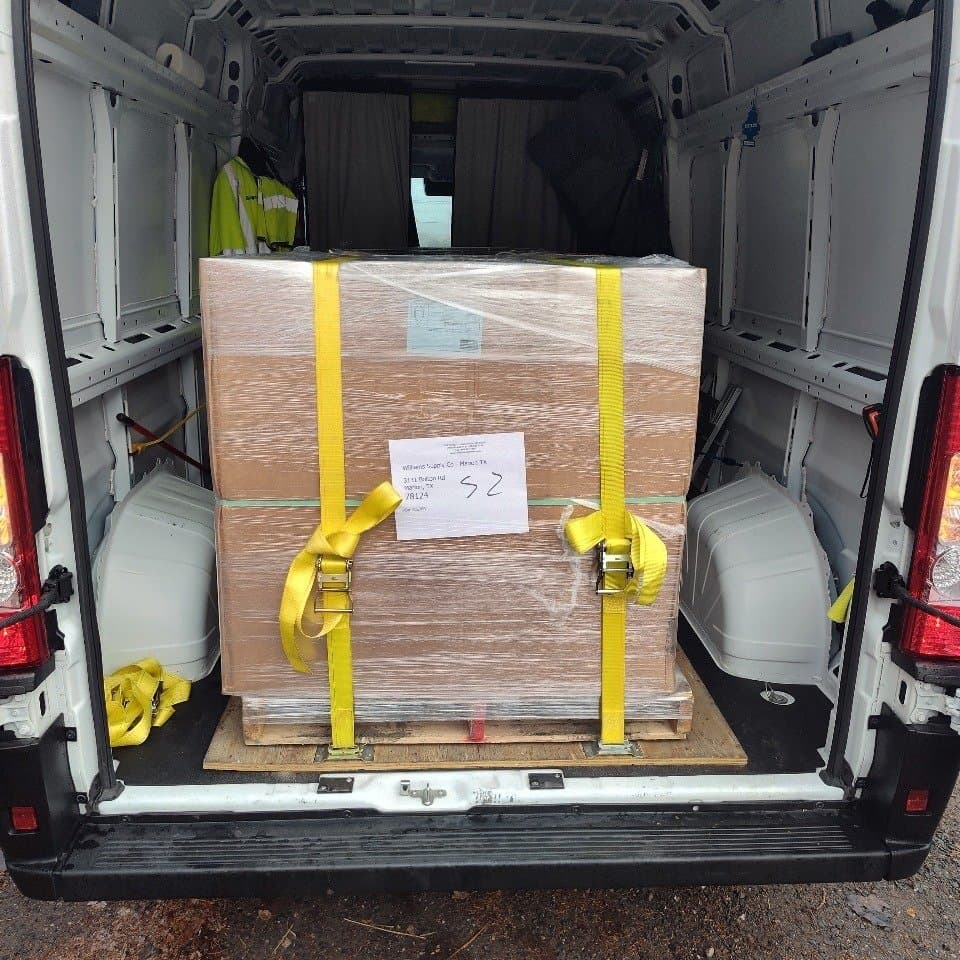 Sprinter Van with single pallet overnight delivery